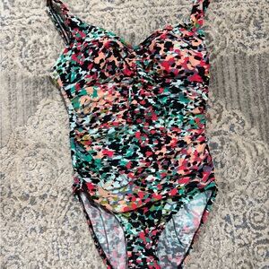 Aqua Green Colorful Women's One Piece Swimsuit